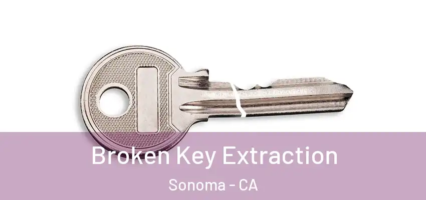  Broken Key Extraction Sonoma - CA